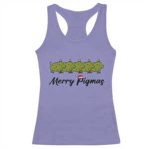 Merry Pigmas Racerback Tank Top Holiday Gift For Pig Lovers TS12 Violet Print Your Wear