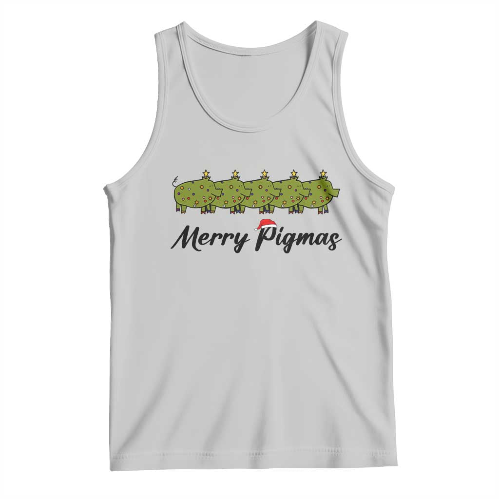 Merry Pigmas Tank Top Holiday Gift For Pig Lovers TS12 Ash Print Your Wear