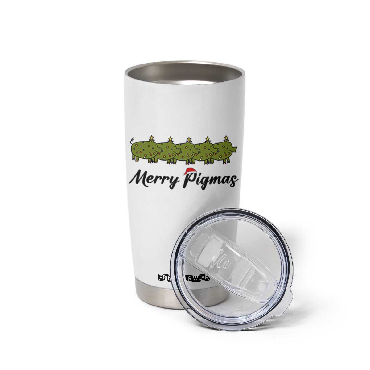 Merry Pigmas Tumbler Cup Holiday Gift For Pig Lovers TS12 Print Your Wear