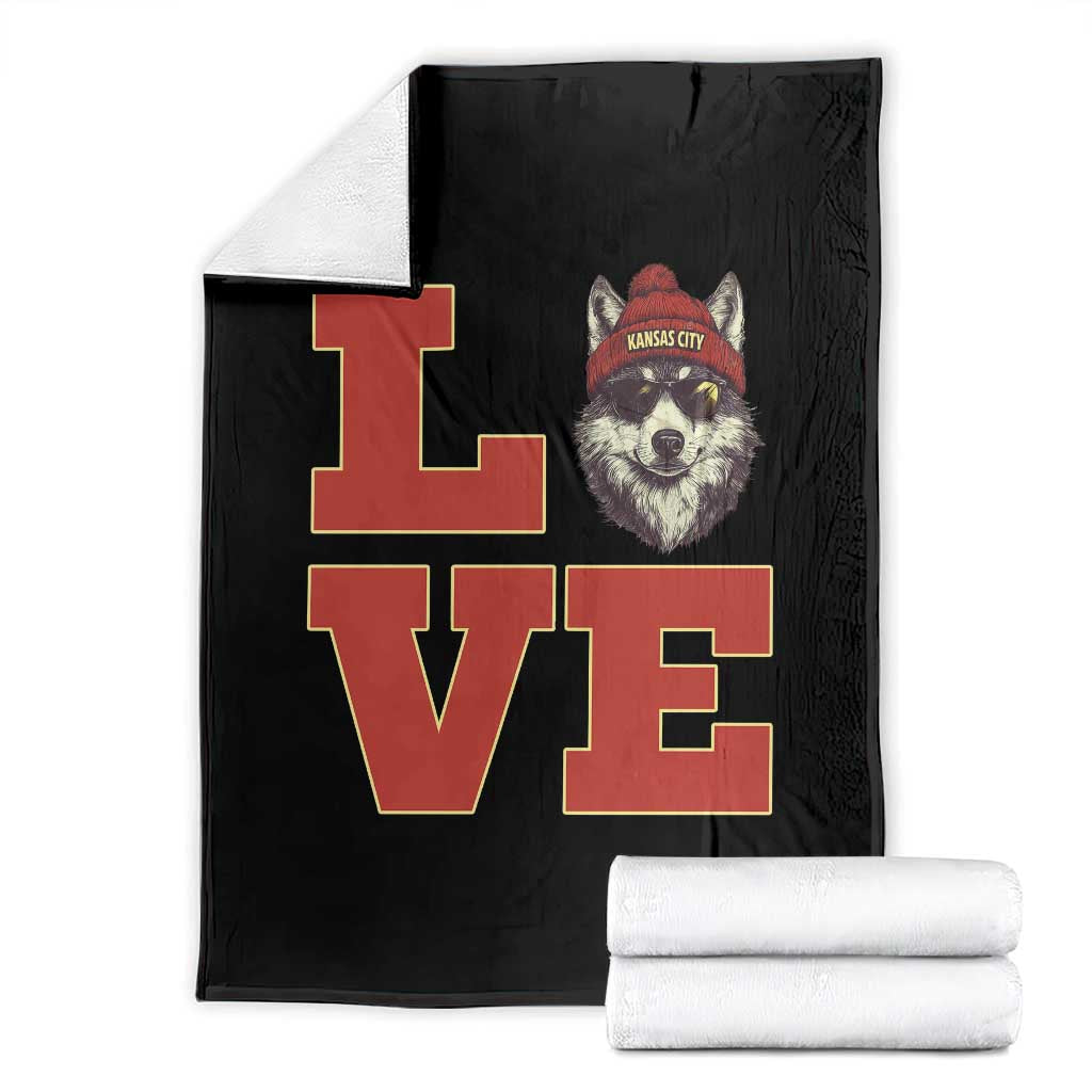 Midwest Wolf Football Pride Throw Blanket Game Day Gift TS12 Black Print Your Wear