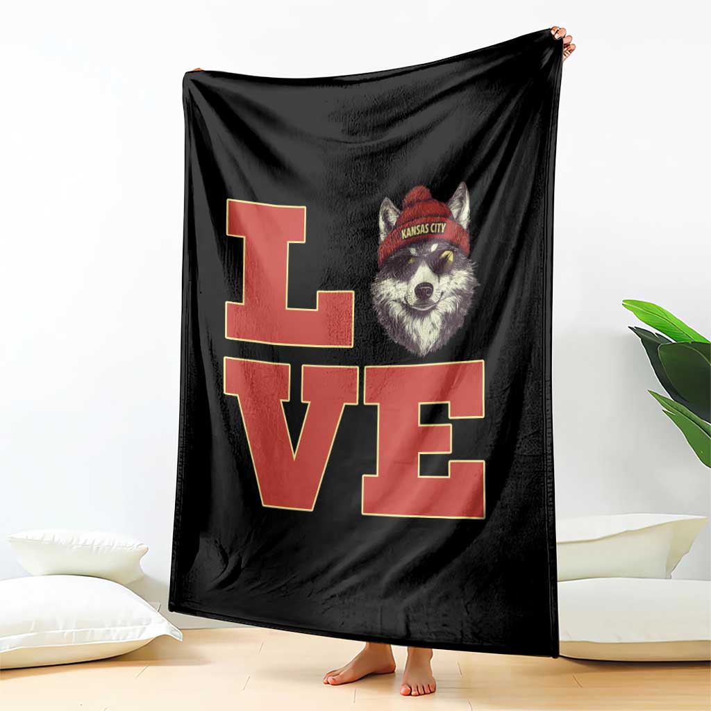 Midwest Wolf Football Pride Throw Blanket Game Day Gift TS12 Print Your Wear