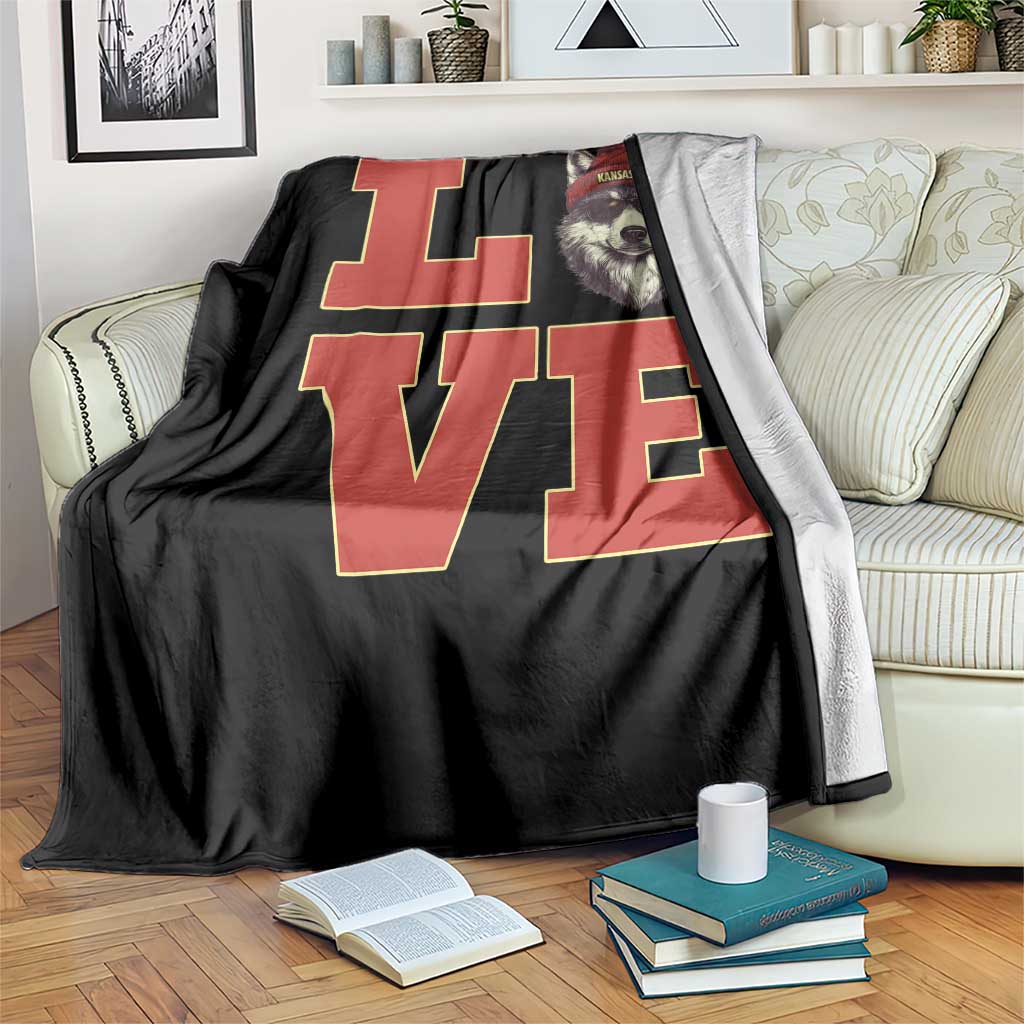 Midwest Wolf Football Pride Throw Blanket Game Day Gift TS12 Print Your Wear