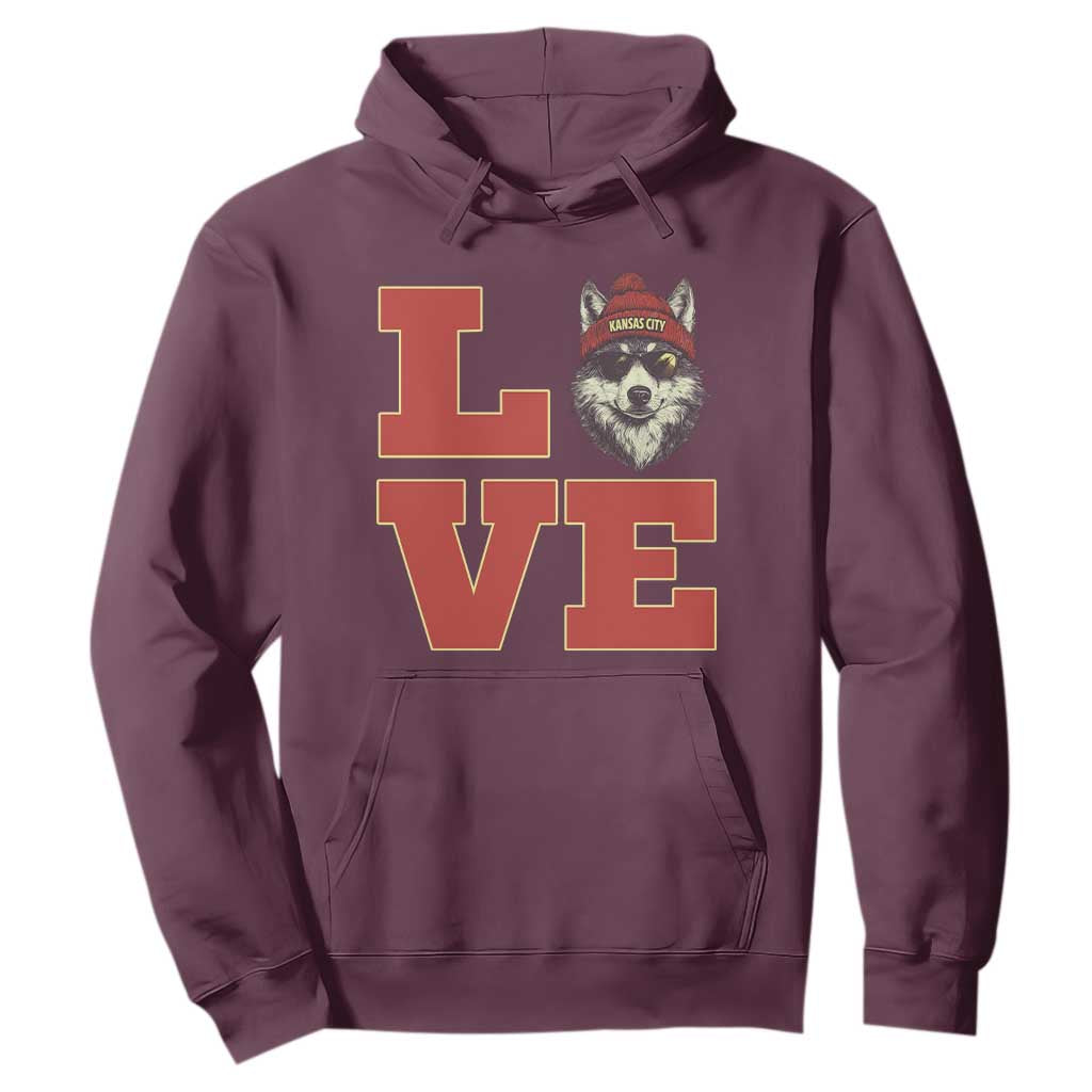 Midwest Wolf Football Pride Hoodie Game Day Gift TS12 Maroon Print Your Wear