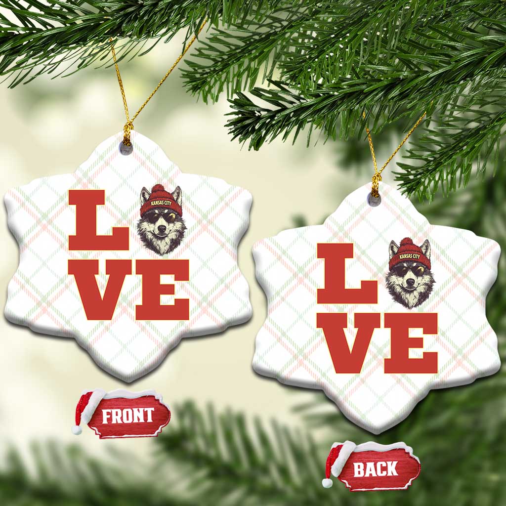 Midwest Wolf Football Pride Ceramic Ornament Game Day Gift TS12 Print Your Wear