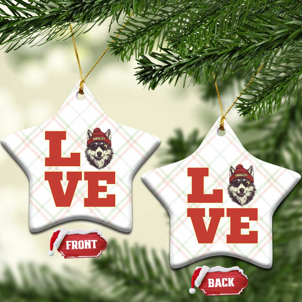 Midwest Wolf Football Pride Ceramic Ornament Game Day Gift TS12 Print Your Wear