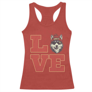 Midwest Wolf Football Pride Racerback Tank Top Game Day Gift TS12 Red Print Your Wear