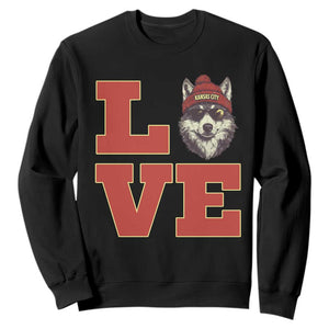 Midwest Wolf Football Pride Sweatshirt Game Day Gift TS12 Black Print Your Wear