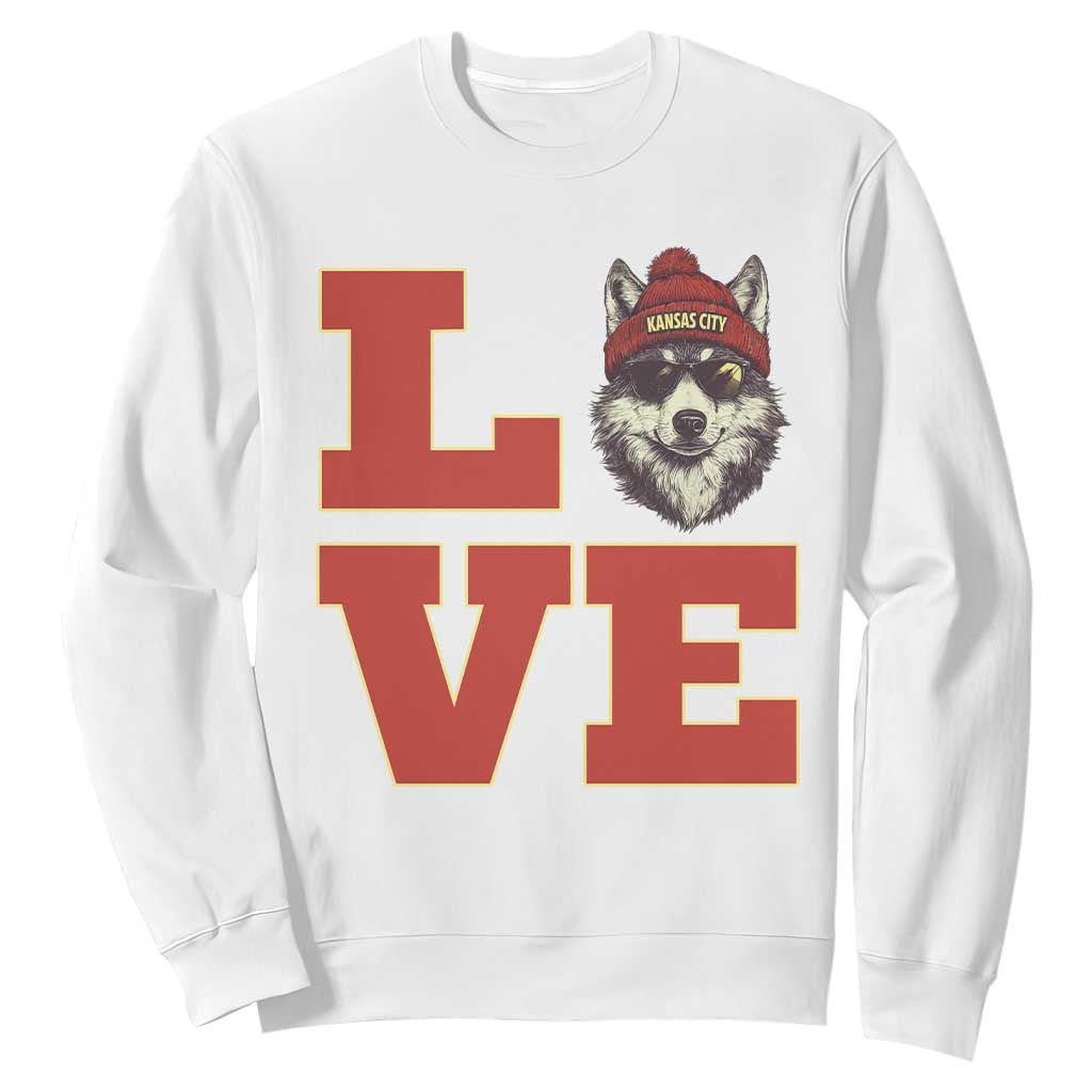 Midwest Wolf Football Pride Sweatshirt Game Day Gift TS12 White Print Your Wear