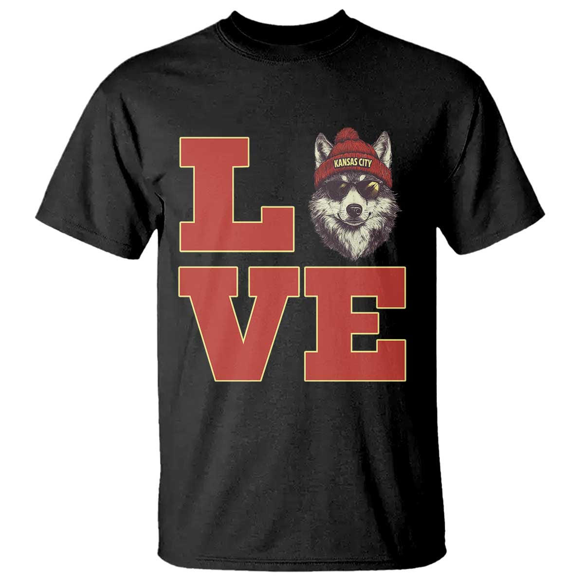 Midwest Wolf Football Pride T Shirt Game Day Gift TS12 Black Print Your Wear