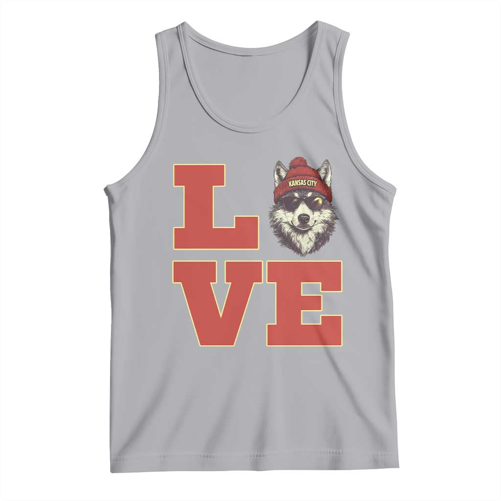 Midwest Wolf Football Pride Tank Top Game Day Gift TS12 Athletic Heather Print Your Wear