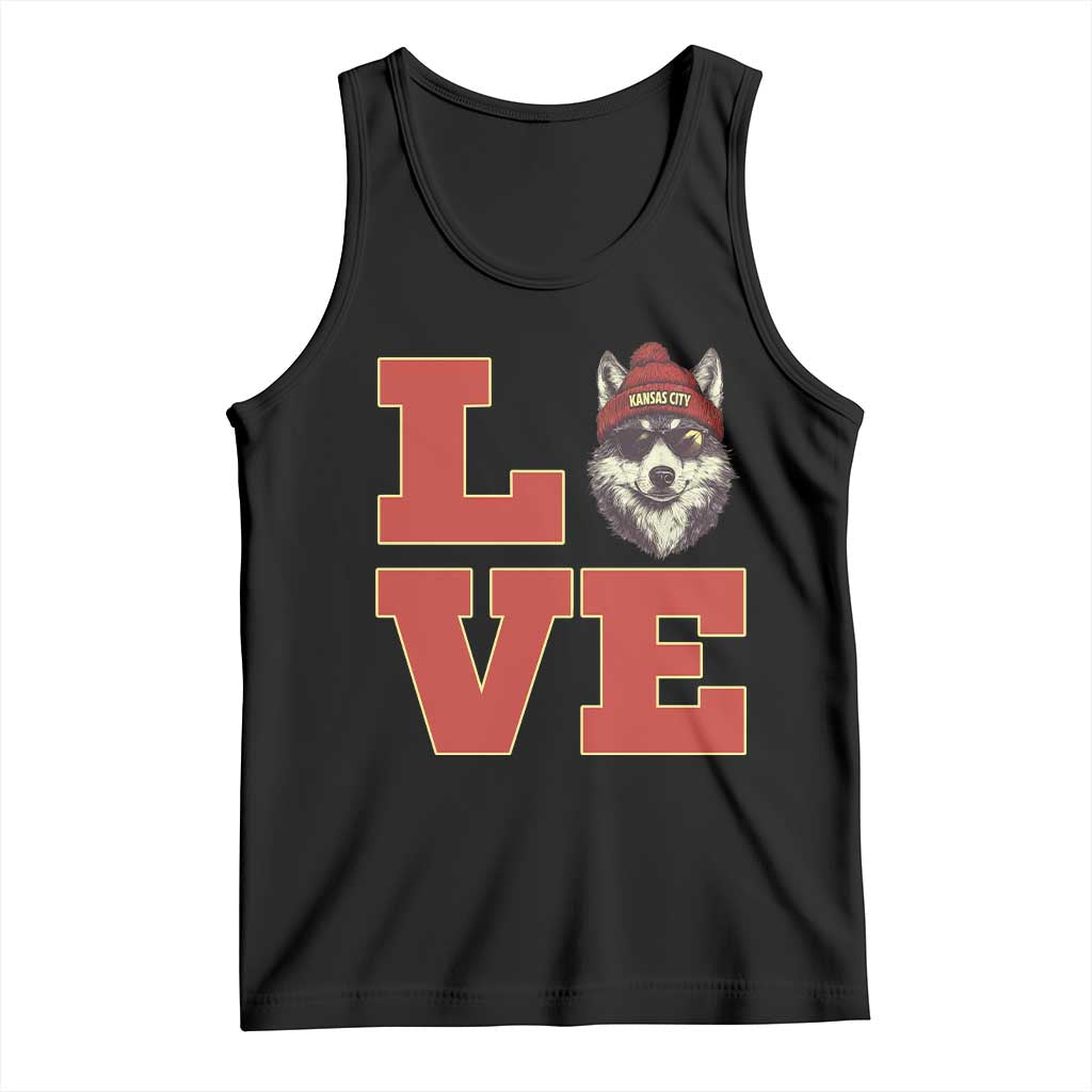 Midwest Wolf Football Pride Tank Top Game Day Gift TS12 Black Print Your Wear
