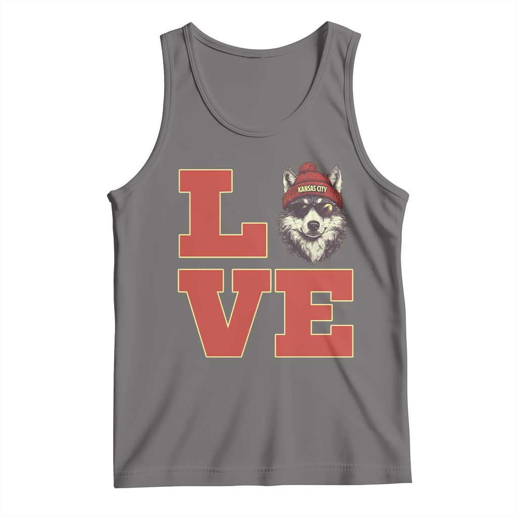 Midwest Wolf Football Pride Tank Top Game Day Gift TS12 Deep Heather Print Your Wear