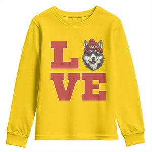Midwest Wolf Football Pride Youth Sweatshirt Game Day Gift TS12 Daisy Print Your Wear