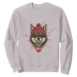 Howling Wolf Spirit For The Midwest Football Fan Sweatshirt TS12 Ice Gray Print Your Wear
