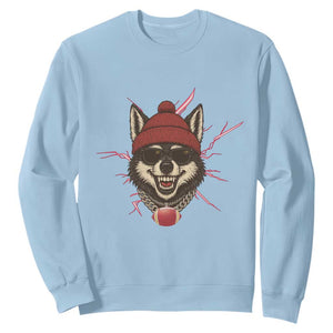 Howling Wolf Spirit For The Midwest Football Fan Sweatshirt TS12 Light Blue Print Your Wear