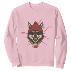 Howling Wolf Spirit For The Midwest Football Fan Sweatshirt TS12 Light Pink Print Your Wear