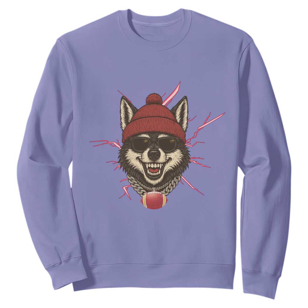 Howling Wolf Spirit For The Midwest Football Fan Sweatshirt TS12 Violet Print Your Wear