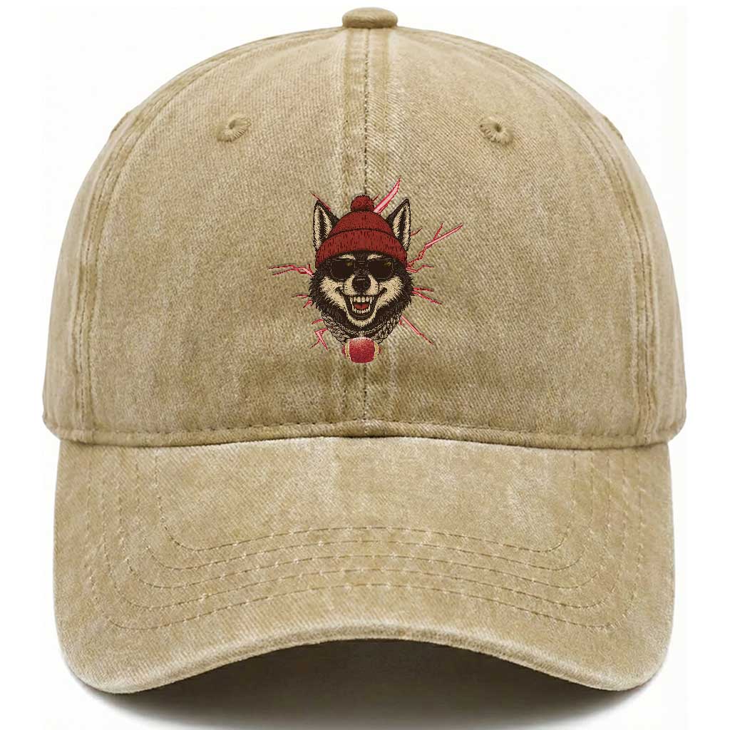 Howling Wolf Spirit For The Midwest Football Fan Washed Cotton Baseball Cap TS12 Print Your Wear