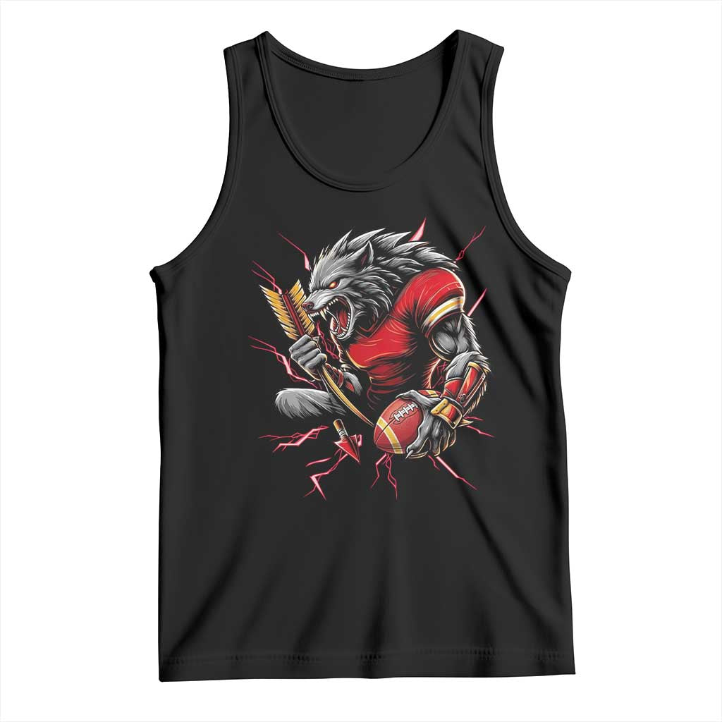 Midwest Wolf Spirit Tank Top American Football Fan Lifestyle TS12 Black Print Your Wear