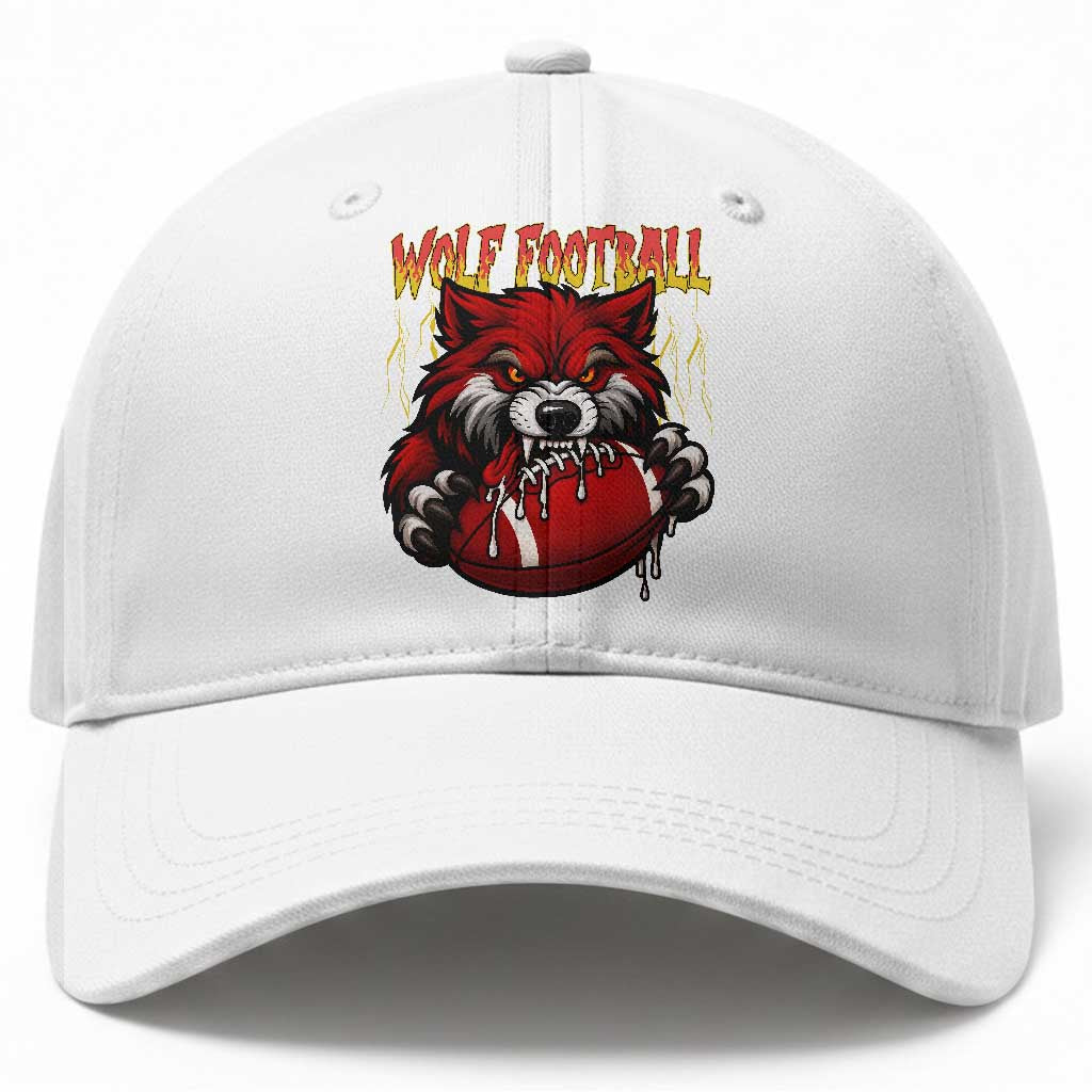 Wolf Football Lover Baseball Cap American Sports Fan Gift TS12 Print Your Wear