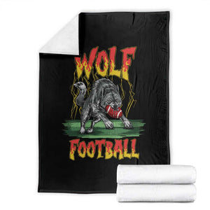 Lightning Wolf Lover Throw Blanket Sport Lover Gift TS12 Black Print Your Wear