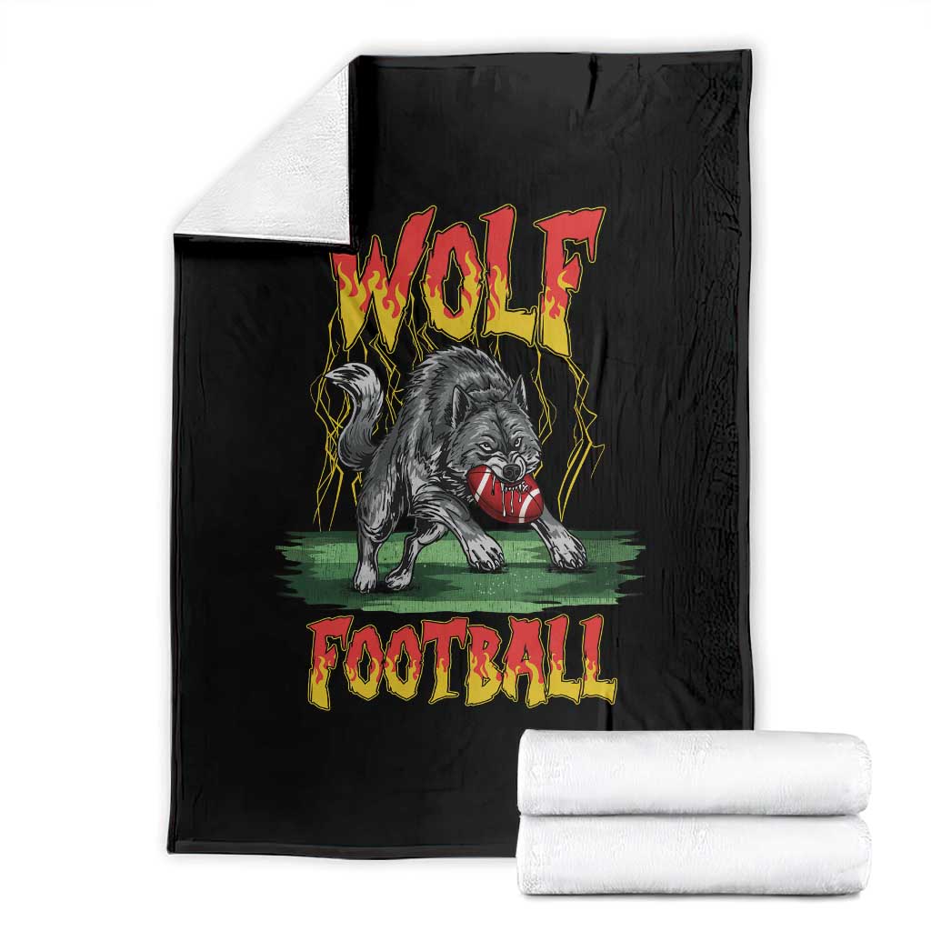Lightning Wolf Lover Throw Blanket Sport Lover Gift TS12 Black Print Your Wear