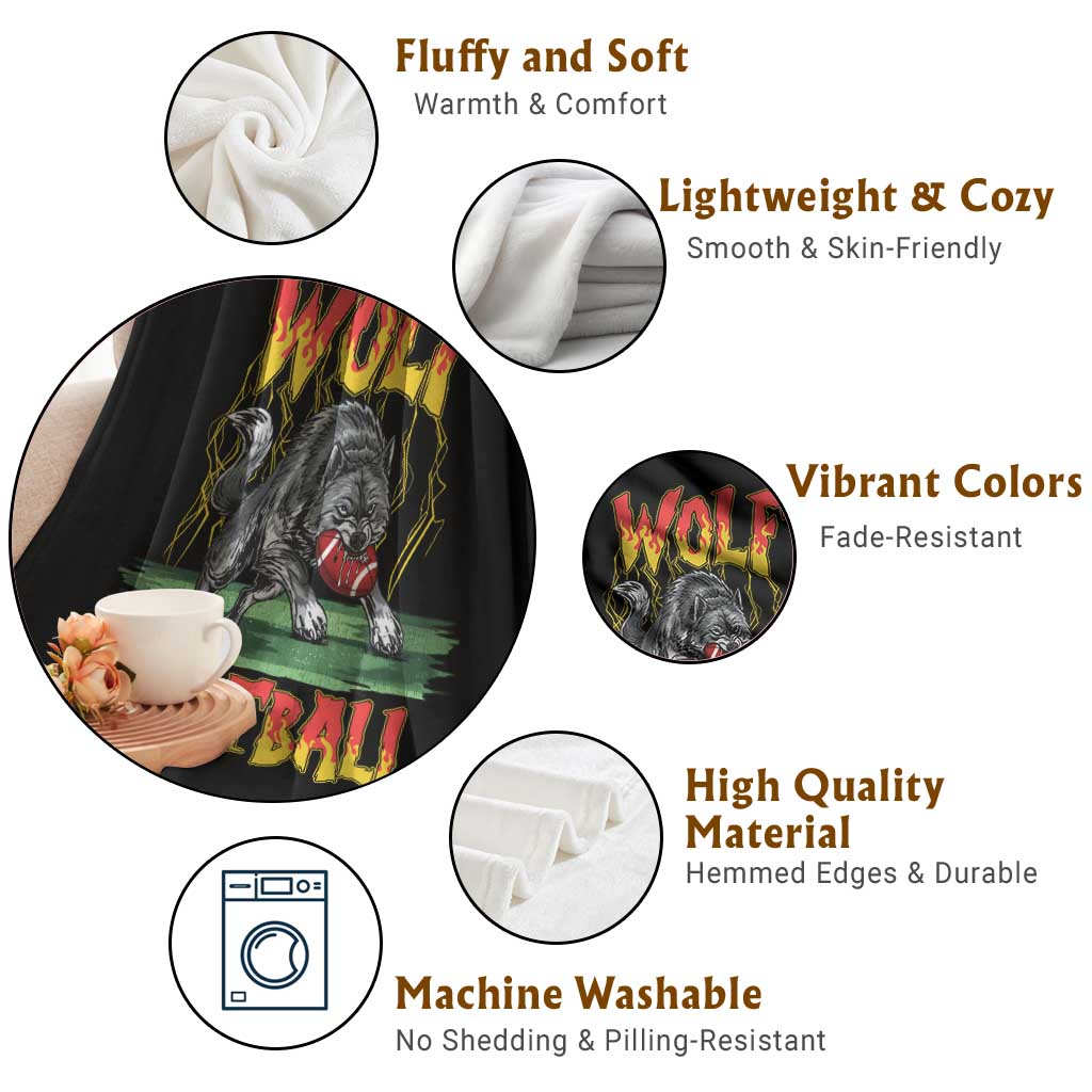 Lightning Wolf Lover Throw Blanket Sport Lover Gift TS12 Print Your Wear
