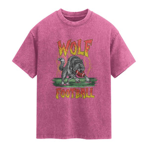 Lightning Wolf Lover Washed Cotton T-Shirt Sport Lover Gift