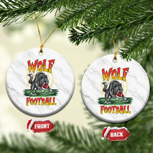 Lightning Wolf Lover Ceramic Ornament Sport Lover Gift TS12 1pc White Marble Print Your Wear