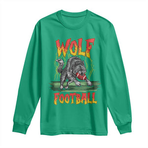 Lightning Wolf Lover Long Sleeve Shirt Sport Lover Gift TS12 Irish Green Print Your Wear