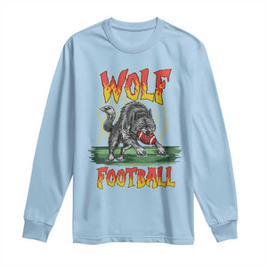 Lightning Wolf Lover Long Sleeve Shirt Sport Lover Gift TS12 Light Blue Print Your Wear