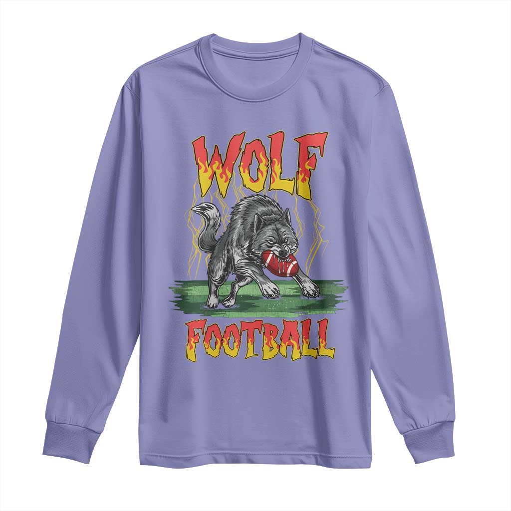 Lightning Wolf Lover Long Sleeve Shirt Sport Lover Gift TS12 Violet Print Your Wear