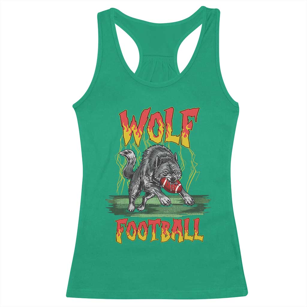 Lightning Wolf Lover Racerback Tank Top Sport Lover Gift TS12 Irish Green Print Your Wear
