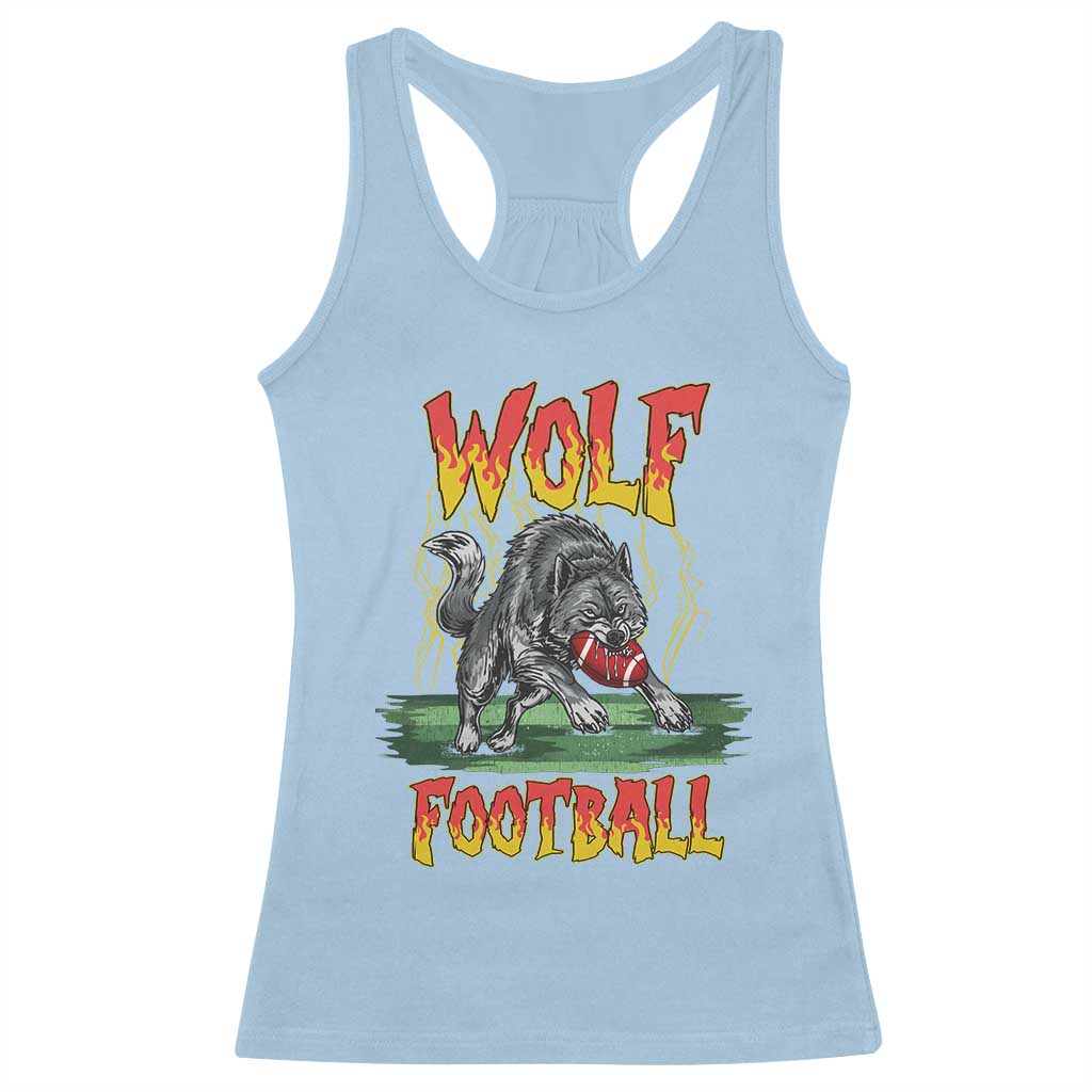 Lightning Wolf Lover Racerback Tank Top Sport Lover Gift TS12 Light Blue Print Your Wear