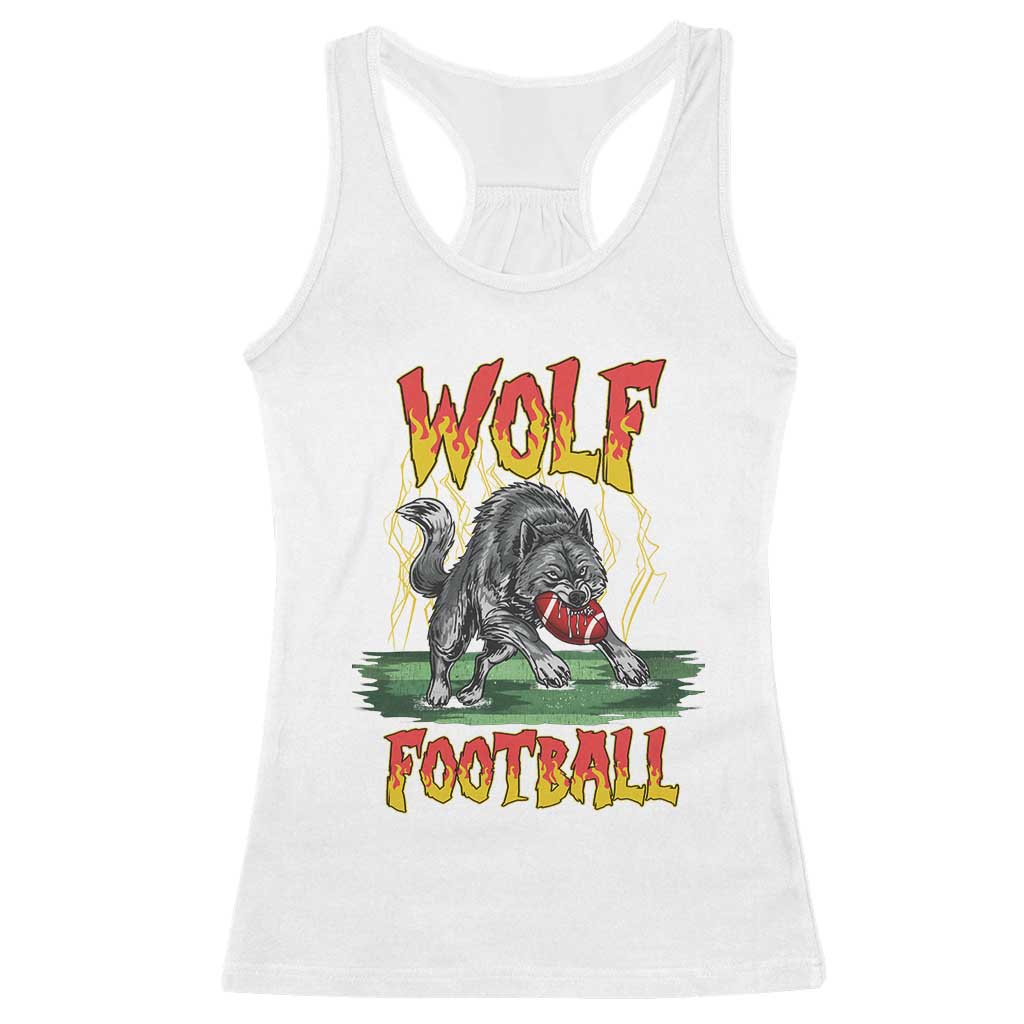 Lightning Wolf Lover Racerback Tank Top Sport Lover Gift TS12 White Print Your Wear