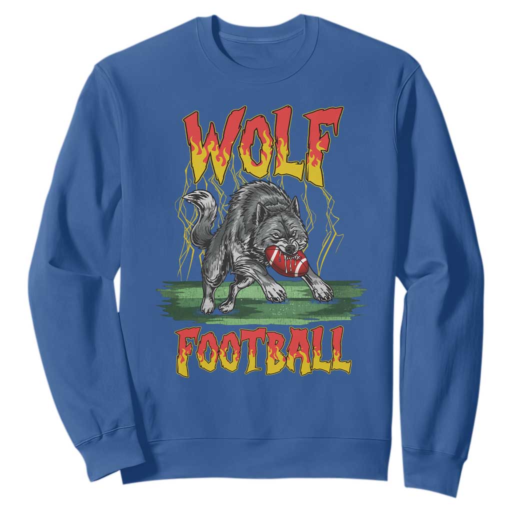 Lightning Wolf Lover Sweatshirt Sport Lover Gift TS12 Royal Blue Print Your Wear