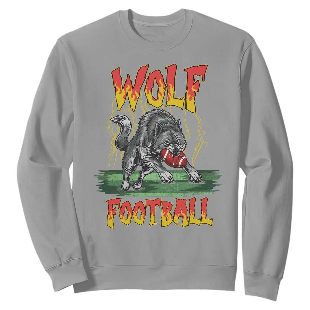 Lightning Wolf Lover Sweatshirt Sport Lover Gift TS12 Sport Gray Print Your Wear