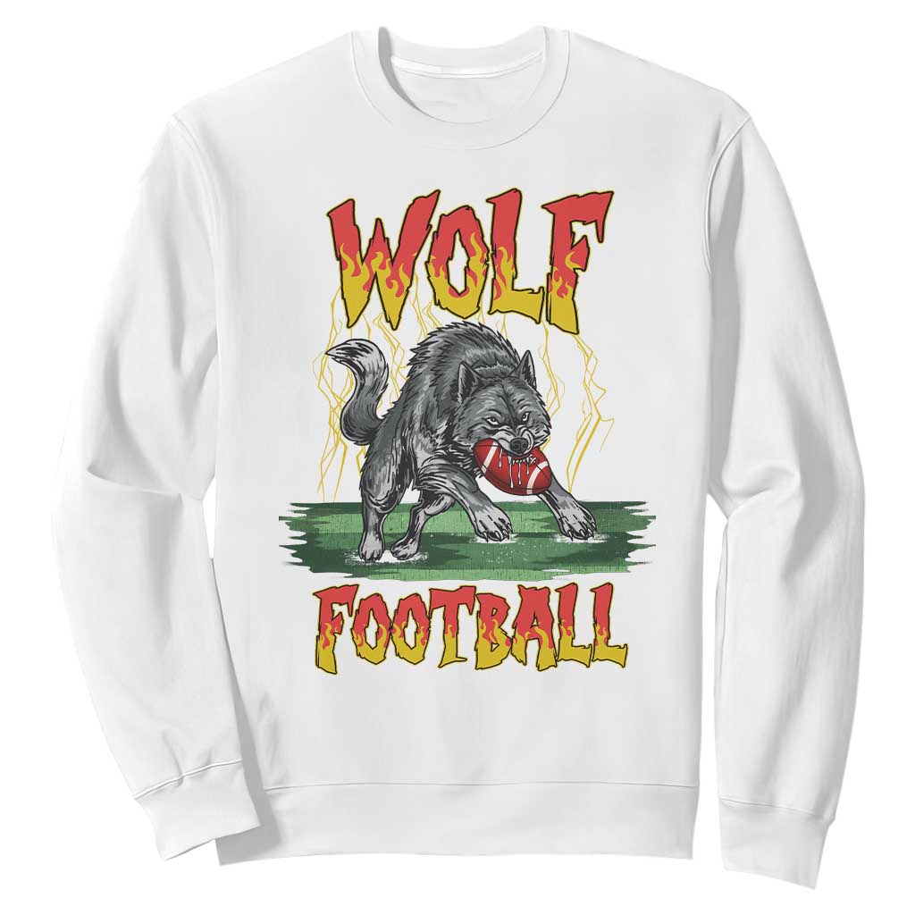 Lightning Wolf Lover Sweatshirt Sport Lover Gift TS12 White Print Your Wear