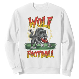 Lightning Wolf Lover Sweatshirt Sport Lover Gift TS12 White Print Your Wear