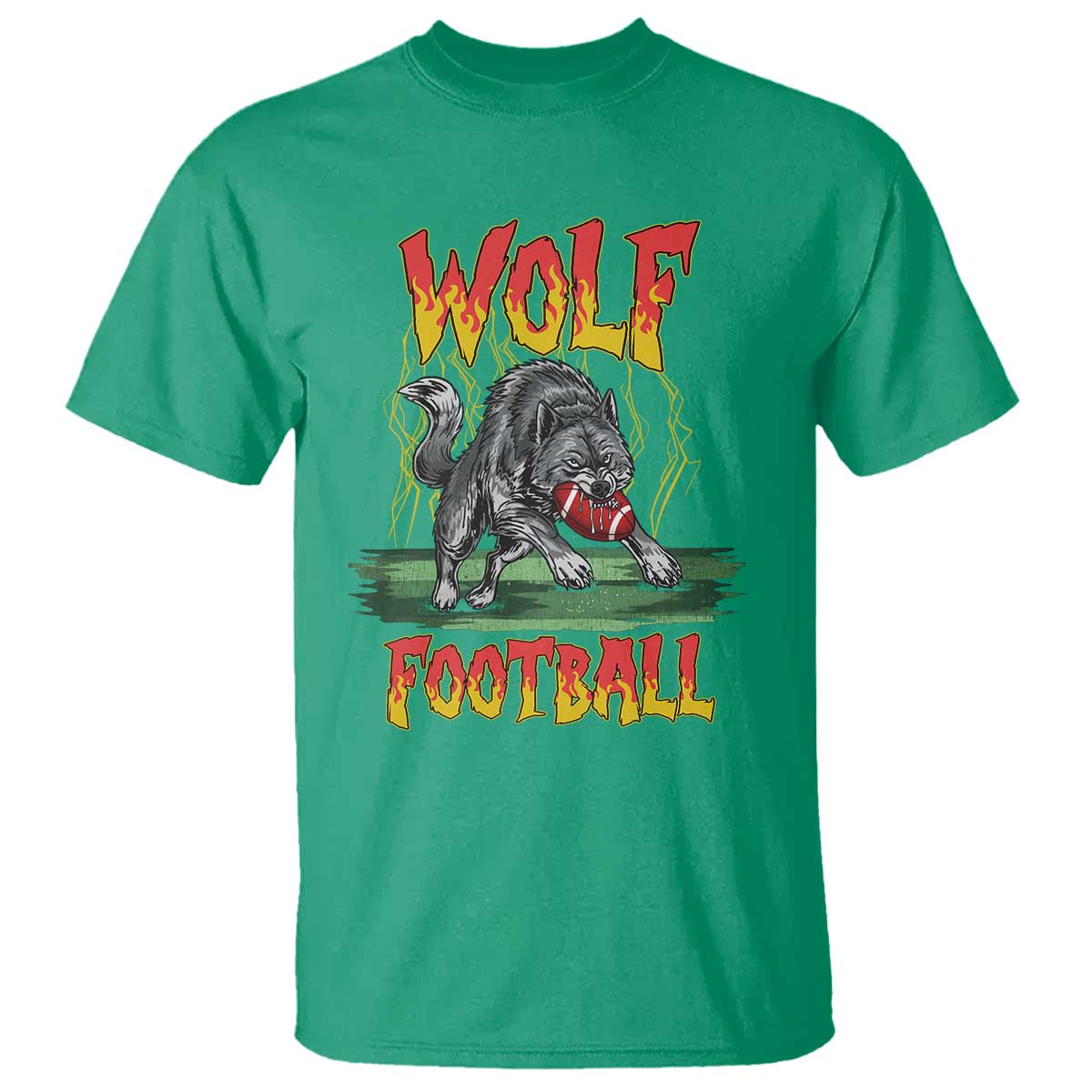 Lightning Wolf Lover T Shirt Sport Lover Gift TS12 Irish Green Print Your Wear