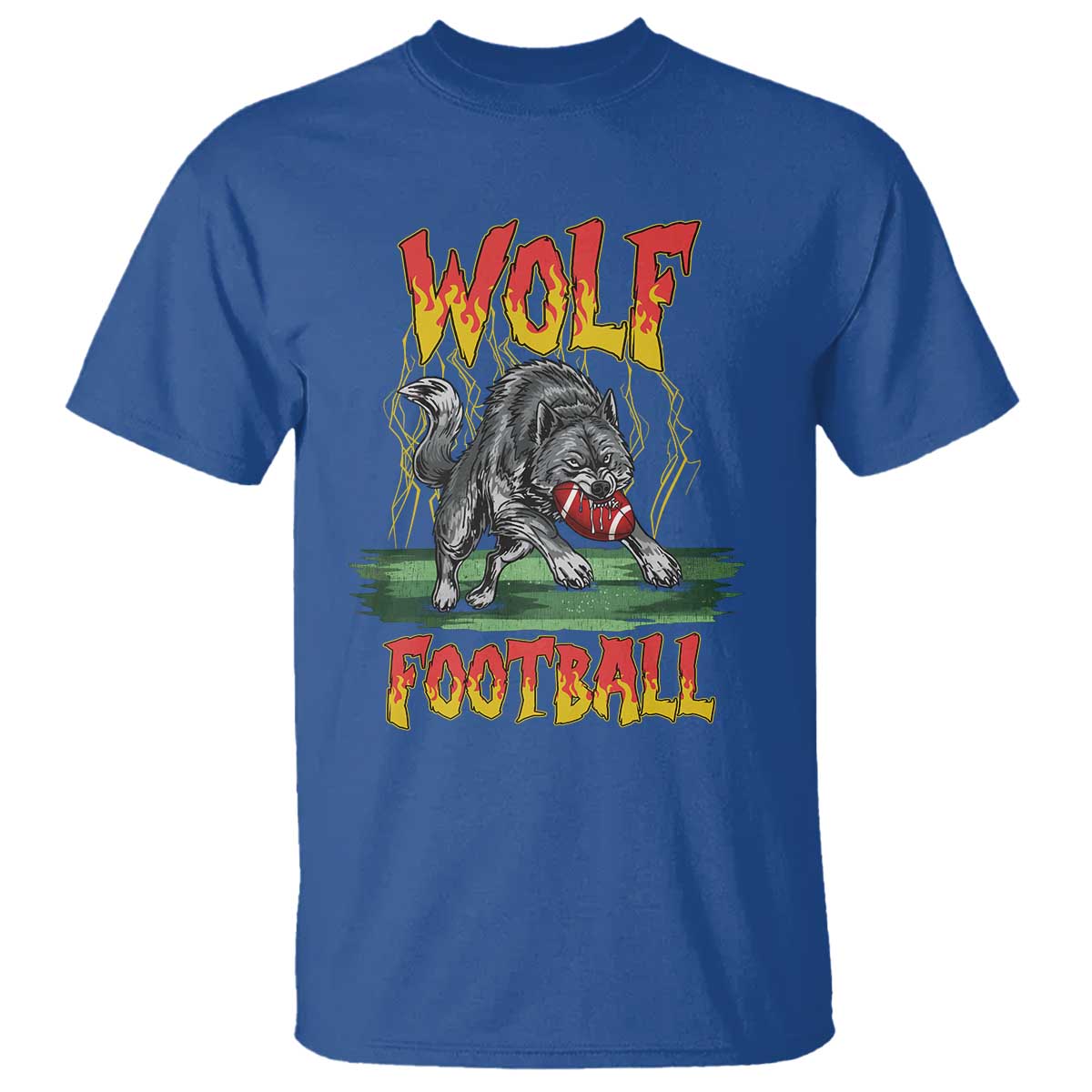 Lightning Wolf Lover T Shirt Sport Lover Gift TS12 Royal Blue Print Your Wear