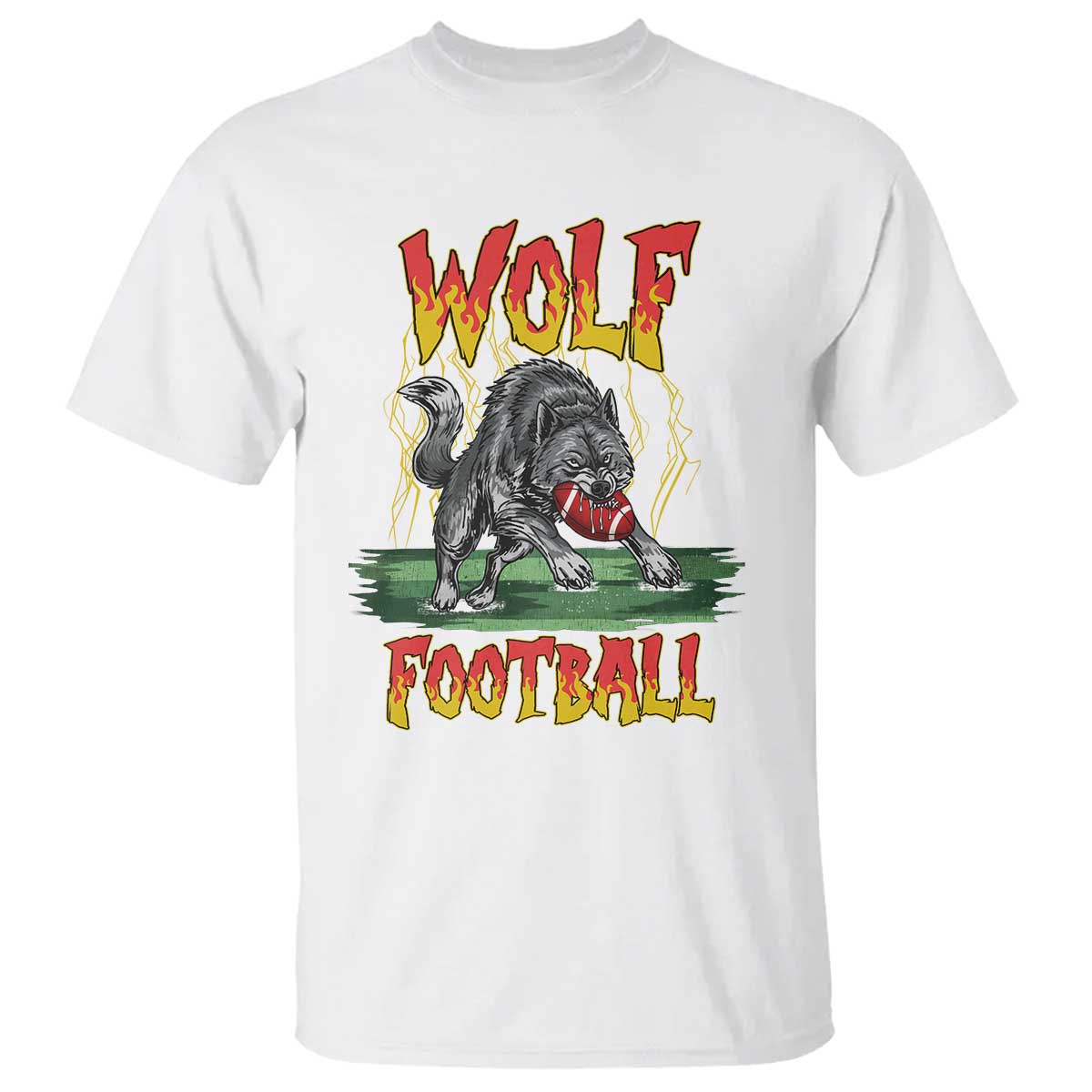 Lightning Wolf Lover T Shirt Sport Lover Gift TS12 White Print Your Wear