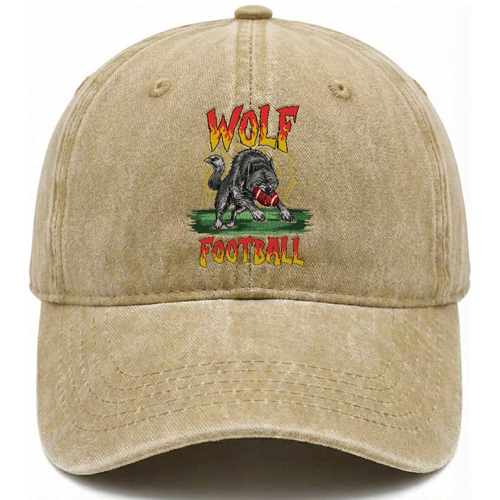 Lightning Wolf Lover Washed Cotton Baseball Cap Sport Lover Gift TS12 Print Your Wear