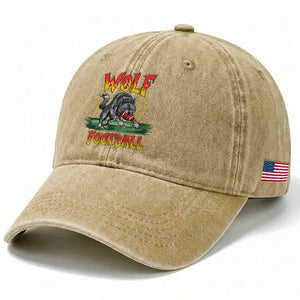 Lightning Wolf Lover Washed Cotton Baseball Cap Sport Lover Gift TS12 Print Your Wear