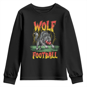Lightning Wolf Lover Youth Sweatshirt Sport Lover Gift TS12 Black Print Your Wear