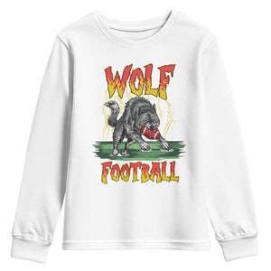 Lightning Wolf Lover Youth Sweatshirt Sport Lover Gift TS12 White Print Your Wear