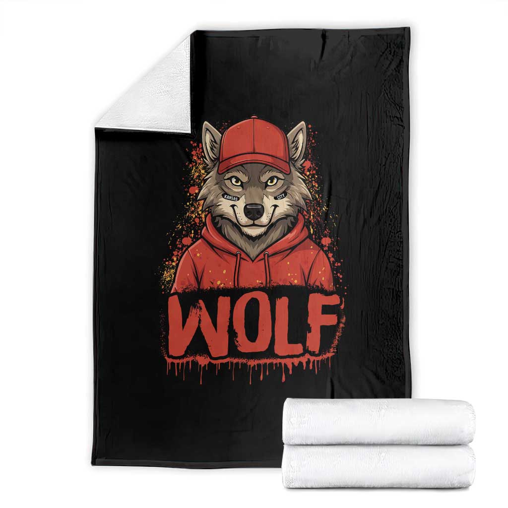 Wolf Football Lover Throw Blanket Game Day Tailgate Lifestyle TS12 Black Print Your Wear