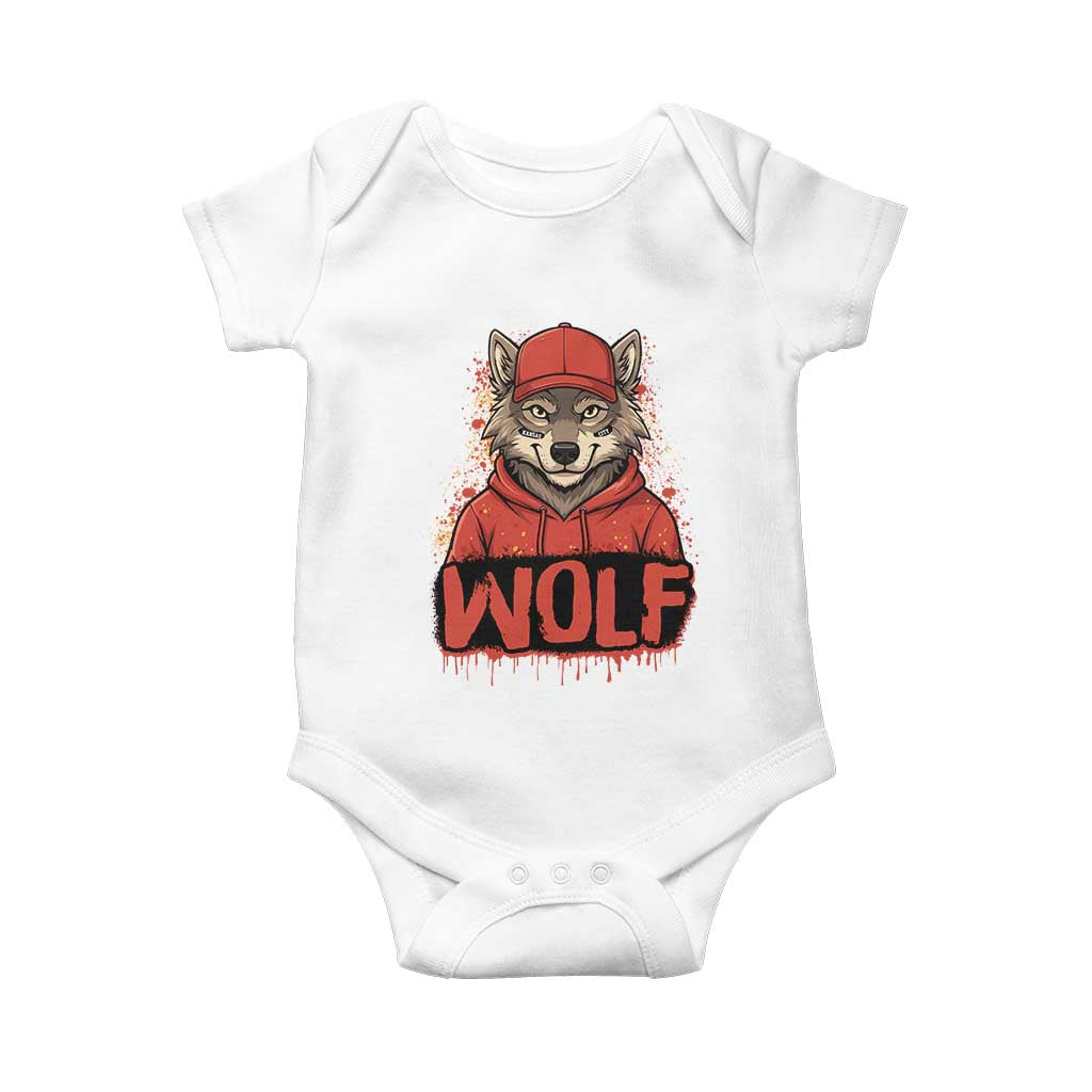 Wolf Football Lover Baby Onesie Game Day Tailgate Lifestyle TS12 White Print Your Wear
