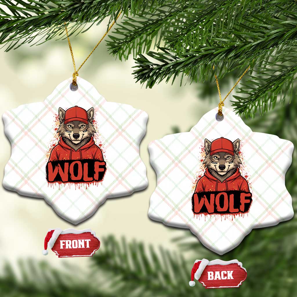 Wolf Football Lover Ceramic Ornament Game Day Tailgate Lifestyle TS12 Print Your Wear