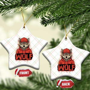Wolf Football Lover Ceramic Ornament Game Day Tailgate Lifestyle TS12 Print Your Wear